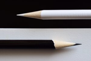 Black and white